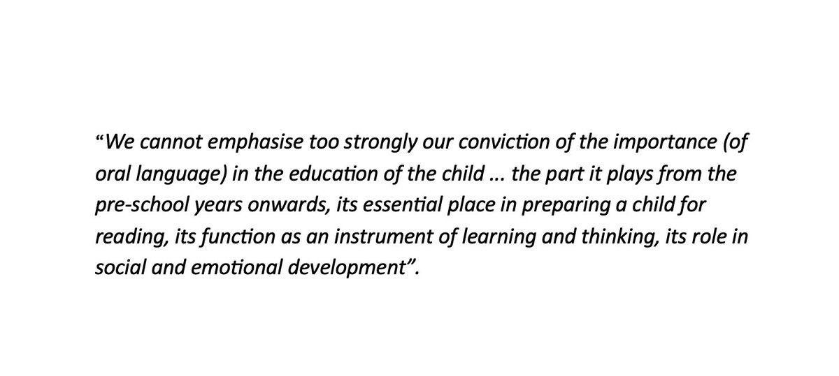 Revisiting #oracy in 2024 felt timely, partly because it was 50 years since the completion of the all-encompassing Bullock Report, ‘A Language for Life’, which said:
education-uk.org/documents/bull… 
2/8