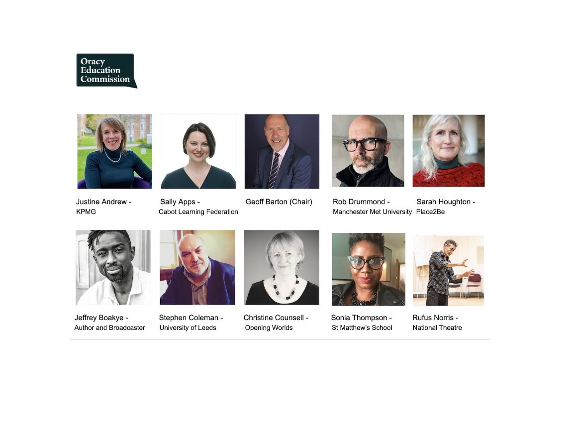 So in April 2024, we established our independent Commission on the Future of Oracy Education in England, initiated and supported by the charity, Voice 21. This is its wide-ranging and diverse group of Commissioners:
4/8 
oracyeducationcommission.co.uk/who-we-are/