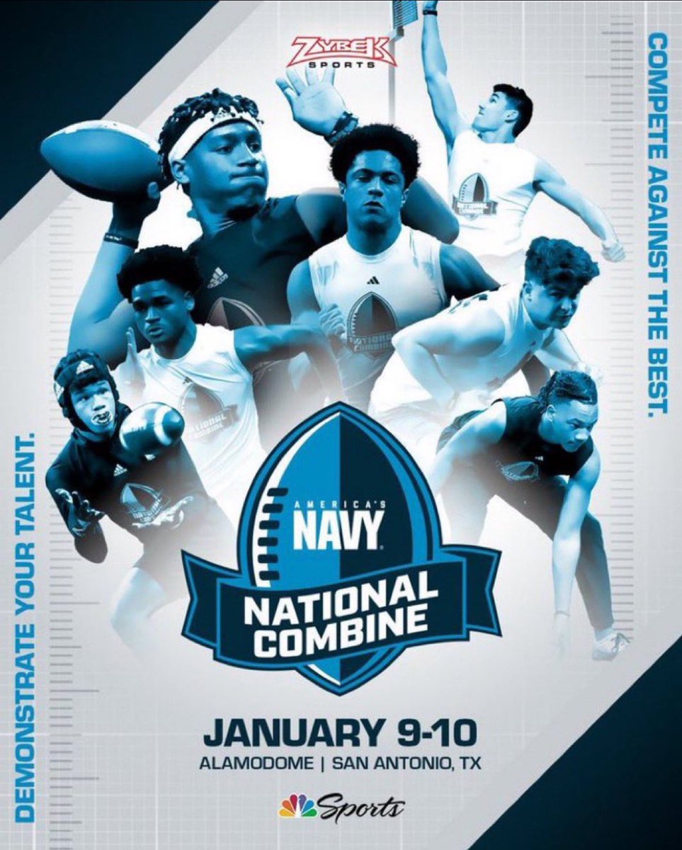 Blessed and grateful to receive an invite to the <a href="/NationalComb1ne/">Navy National Combine</a> ready to compete and showcase my skills. Thank you to <a href="/FBUcamp/">Football University</a> for the invite after my performance at the FBU Top Gun showcase. 
<a href="/TFordFSP/">Tracy Ford</a> <a href="/KevinThomsonX/">Kevin Thomson</a> <a href="/BrandonHuffman/">Brandon Huffman</a> <a href="/AABonNBC/">Navy All-American Bowl</a> week