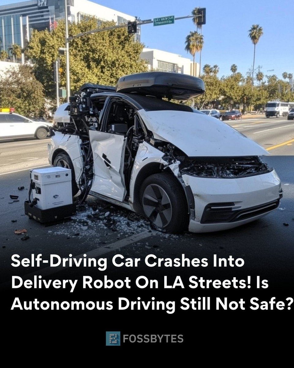 CyberpunkTTRPG's tweet image. Autonomous Car Crashes Into Delivery Robot #SelfDrivingCar #DeliveryRobot #RoboTaxi #Cyberpunk #TTRPG #RPG
Video from Los Angeles shows a near-collision between a Waymo robotaxi and a Serve Robotics delivery robot, showing risks in robot interactions on the streets.