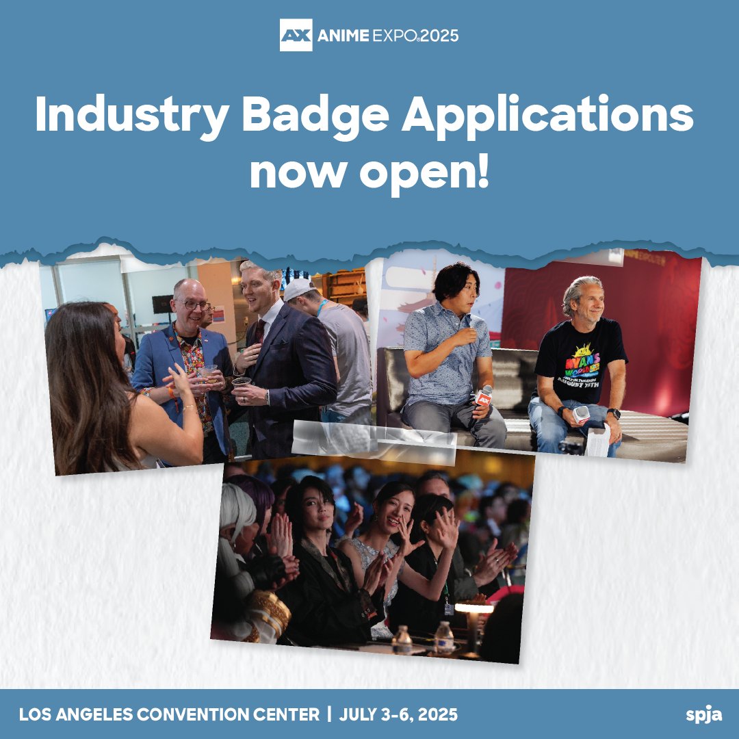 🌟 Anime Expo extends a warm welcome to creators and trade professionals in the anime and Japanese pop culture industries! 💼👏

🔗 More Info: anime-expo.org/ax/register/in…
✅ Apply now: showclix.com/application/AX…

#AnimeExpo #AX2025 #AnimeExpo2025 #Anime