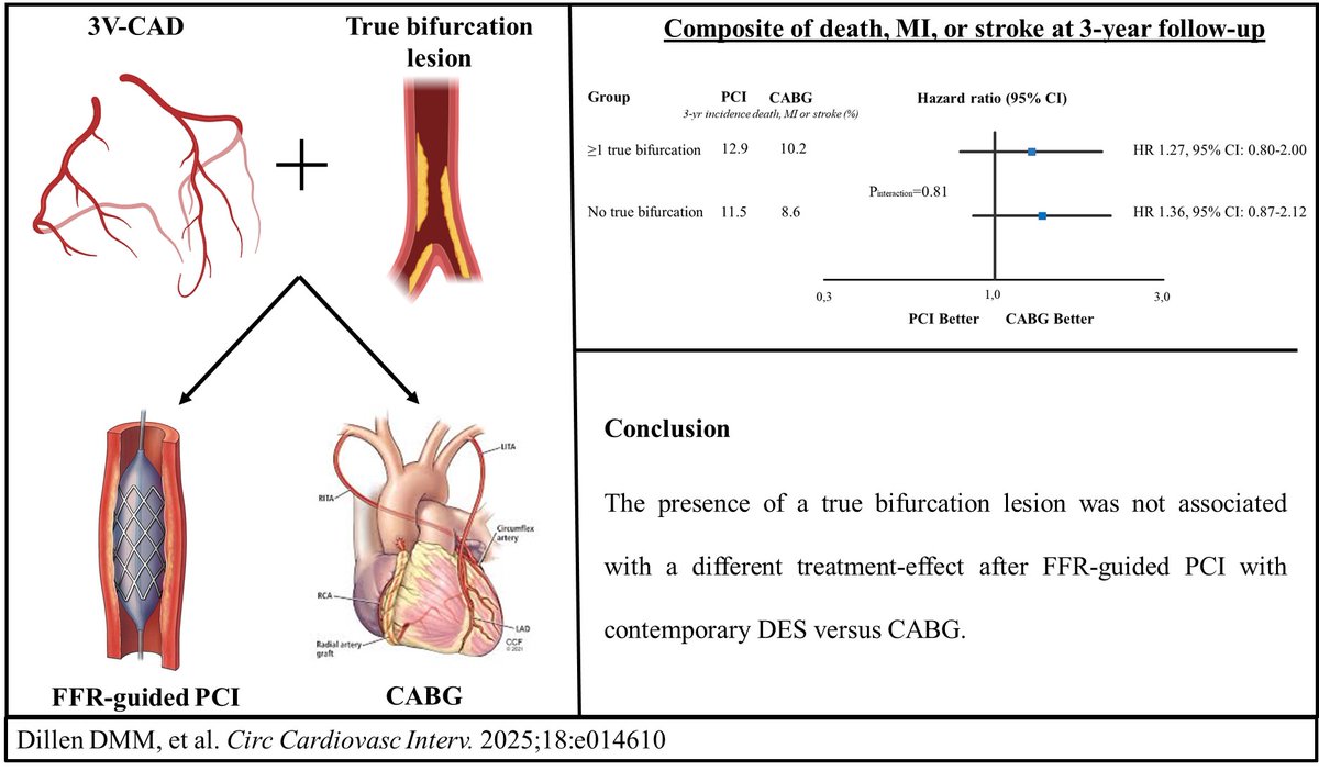 CircInterventions (@circintv) on Twitter photo How does a bifurcation lesion influence your revascularization strategy? Impact of bifurcation lesions on outcomes after FFR-guided PCI or CABG. Results from the FAME-3 Trial #cardiotwitter #CardioX #AHAJournals @bernardbruyne <a href="/wfearonmd/">William Fearon</a> <a href="/PirothZ/">Piroth Zsolt</a>
ahajrnls.org/4h6YZkD How does a bifurcation lesion influence your revascularization strategy? Impact of bifurcation lesions on outcomes after FFR-guided PCI or CABG. Results from the FAME-3 Trial #cardiotwitter #CardioX #AHAJournals @bernardbruyne <a href="/wfearonmd/">William Fearon</a> <a href="/PirothZ/">Piroth Zsolt</a>
ahajrnls.org/4h6YZkD
