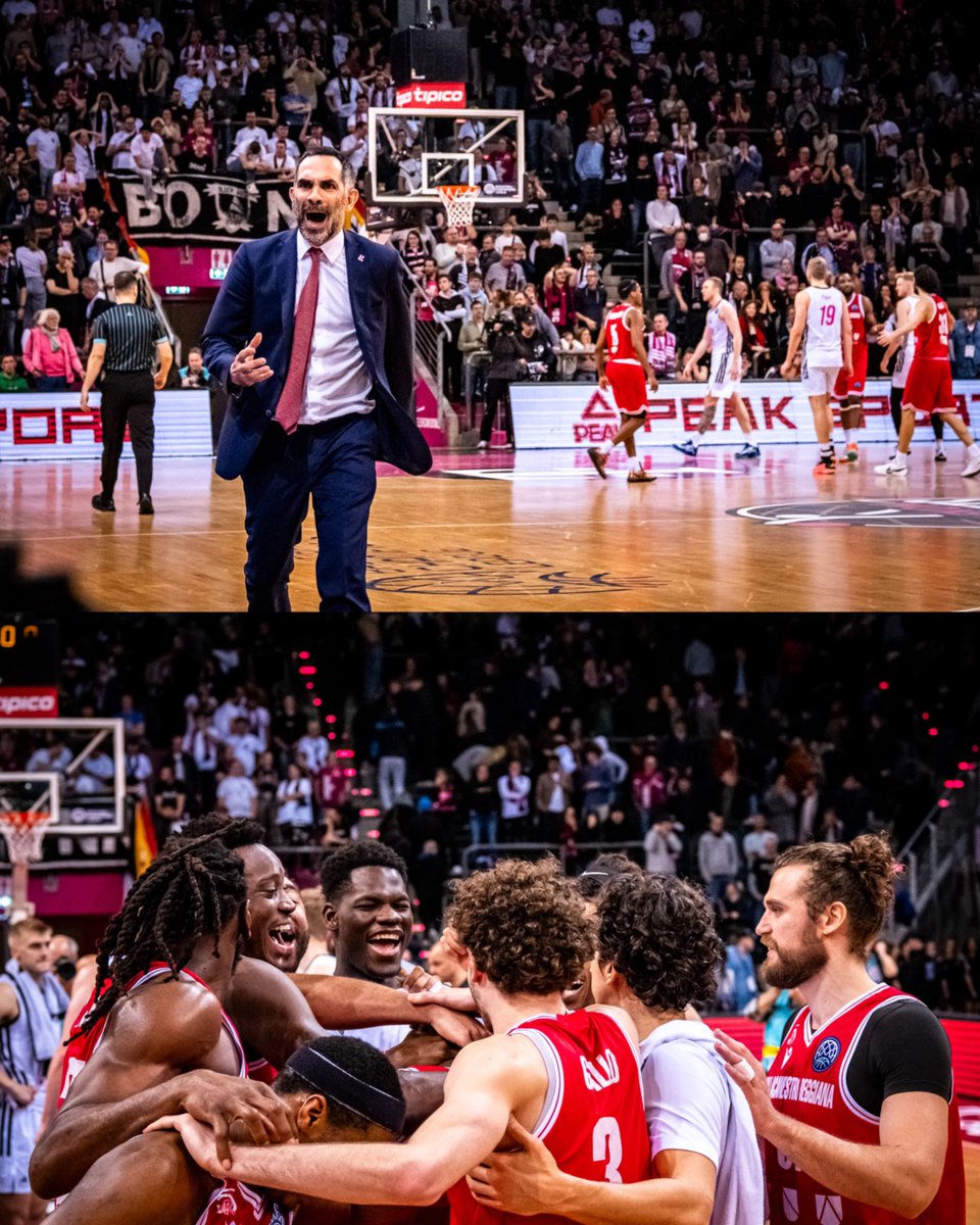 Questa sera è successo qualcosa di inimmaginabile nel basket.
Gara 1 del play-in di Basketball Champions League, Reggio Emilia gioca in trasferta in Germania contro Bonn.
A 10 minuti alla fine Bonn è avanti nettamente 72-56.
Reggio è anche senza allenatore perchè coach Priftis è