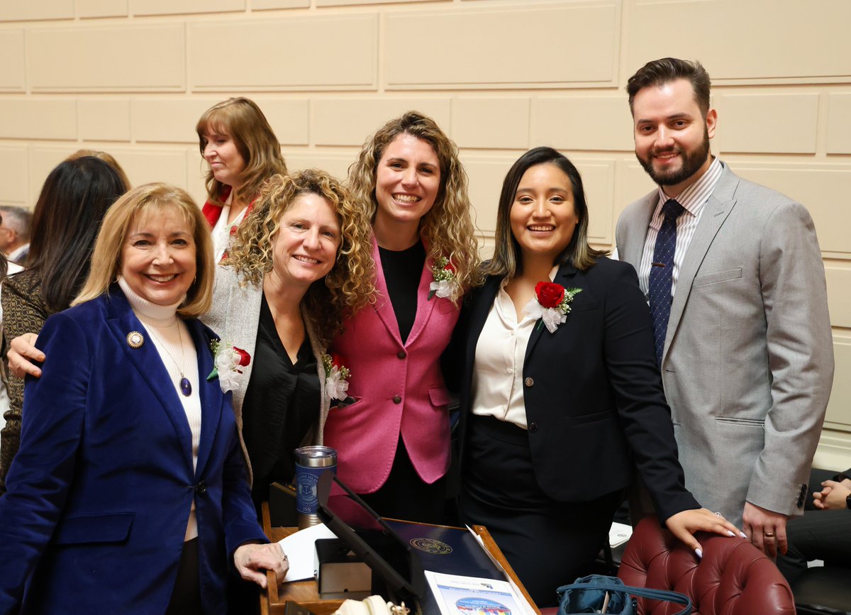 RIHouseofReps's tweet photo. The House is officially back in session! The opening day for 2025 was a momentous day for all members, but especially for the House's freshman class.

Members were sworn in by @RISecState, a House alum.

The full session is available to watch online: https://t.co/1IhT34p4bz

As a reminder, all House sessions, committee hearings, and commission meetings are available to livestream or view on demand via RI Capitol TV: https://t.co/26d73ej0S2