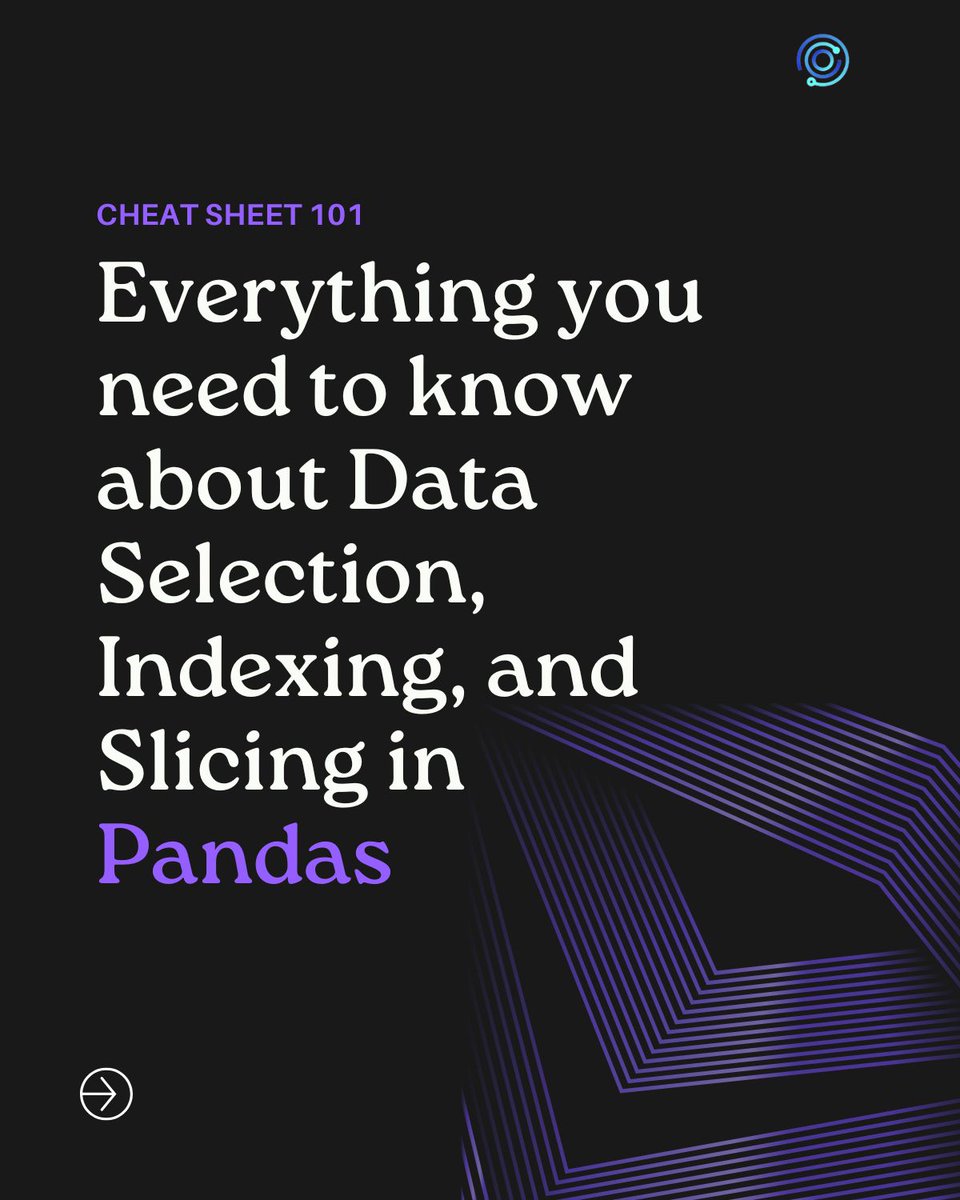 CognitiveClass's tweet image. Everything you need to know about Data Selection, Indexing, and Slicing in Pandas! 🐼
📌 Grab the latest Pandas cheat sheets and get started now. Combine them with our free guided project to achieve your New Year goals > shorturl.at/9v3YY
#PythonSkills #PandasAI…