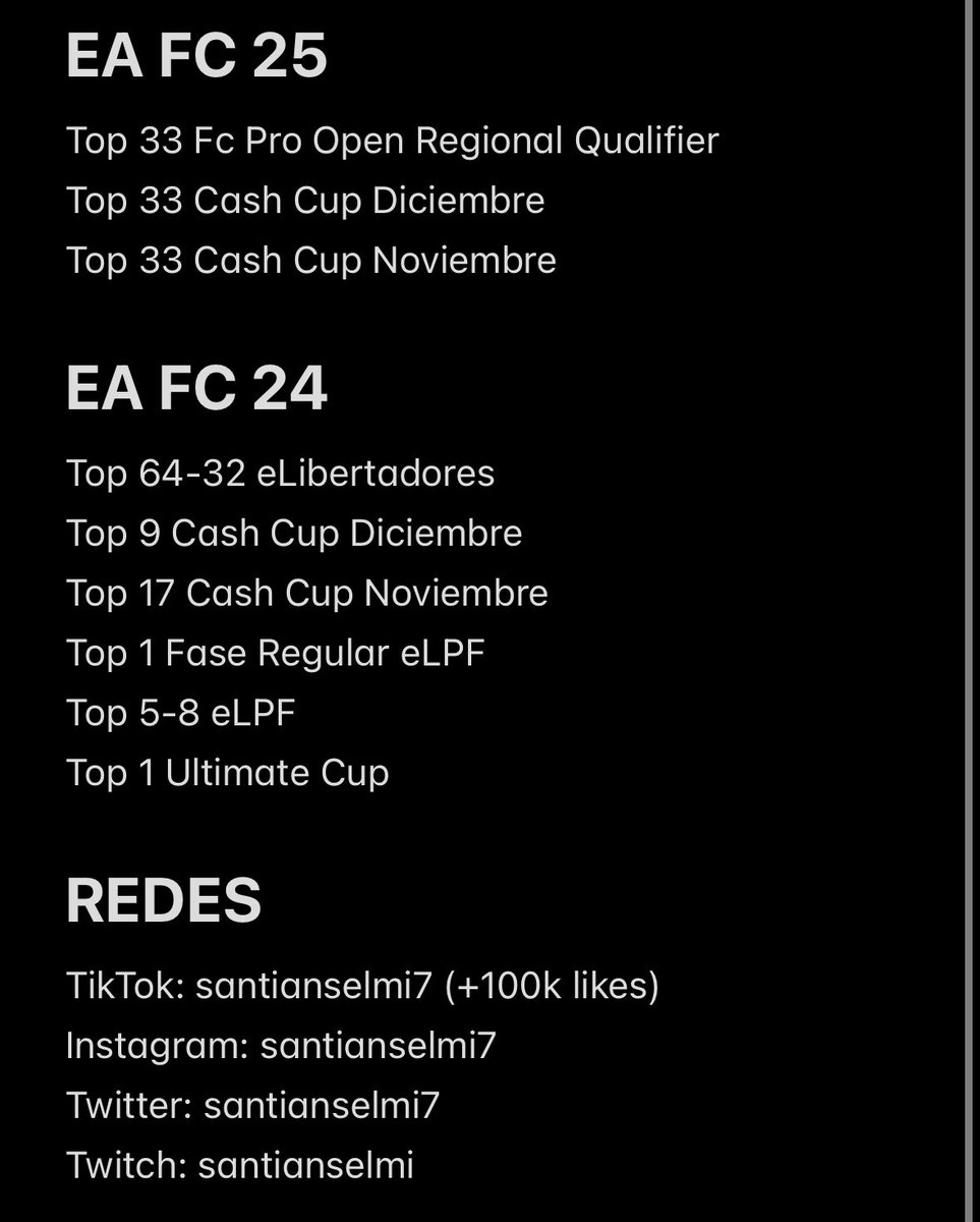 Pantera (@santianselmi7) on Twitter photo FREE AGENT🚨
Actualmente me encuentro F/A y estoy en búsqueda de un equipo u organización para representar en el resto de la temporada
I am currently with F/A and am looking for a team or organization to represent for the remainder of the season
santianselmi@hotmail.com.ar 📥 FREE AGENT🚨
Actualmente me encuentro F/A y estoy en búsqueda de un equipo u organización para representar en el resto de la temporada
I am currently with F/A and am looking for a team or organization to represent for the remainder of the season
santianselmi@hotmail.com.ar 📥