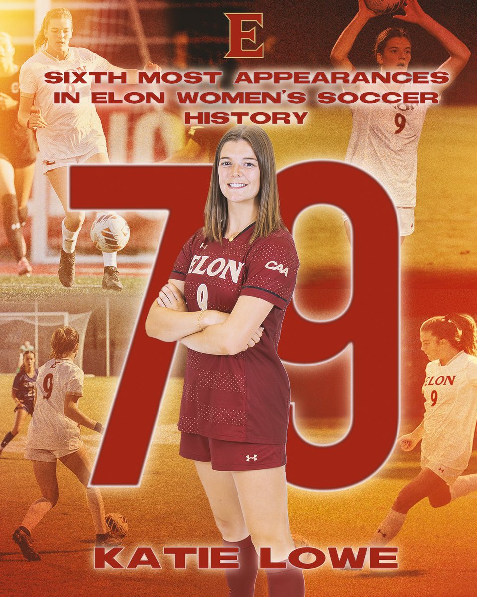 Maroon &amp; gold through and through!! 

Katie’s 79 appearances and 75 starts puts her in the Top 6 of both categories in Elon Women’s Soccer history! 

#PhoenixRising | #EUWSOC