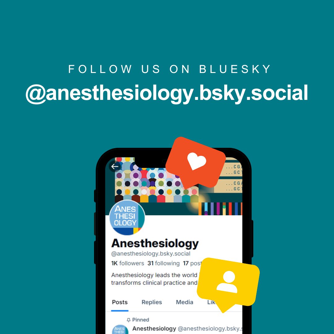 _Anesthesiology's tweet image. Anesthesiology has joined Bluesky to bring high-quality research in perioperative, critical care, and pain medicine to #anesthesiologists worldwide. 🥼 Follow us to stay up-to-date on Anesthesiology content: ow.ly/3oJF50UAFXz