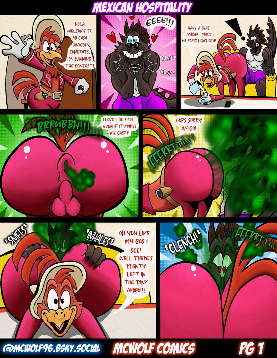 FMcwolf's tweet photo. Page 1 out of 3 is done for my buddy @Datsmellyboi 
Featuring a certain famous bird and his own original OC having some fun quality time together! https://t.co/2AWkbERc00