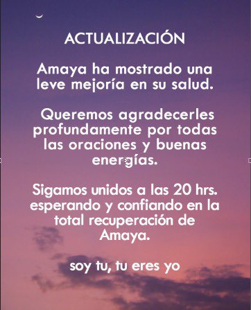 FanCValenzuela's tweet photo. Actualización 08/01/2025
🙏🙌❤️ https://t.co/J4uHfMByx7