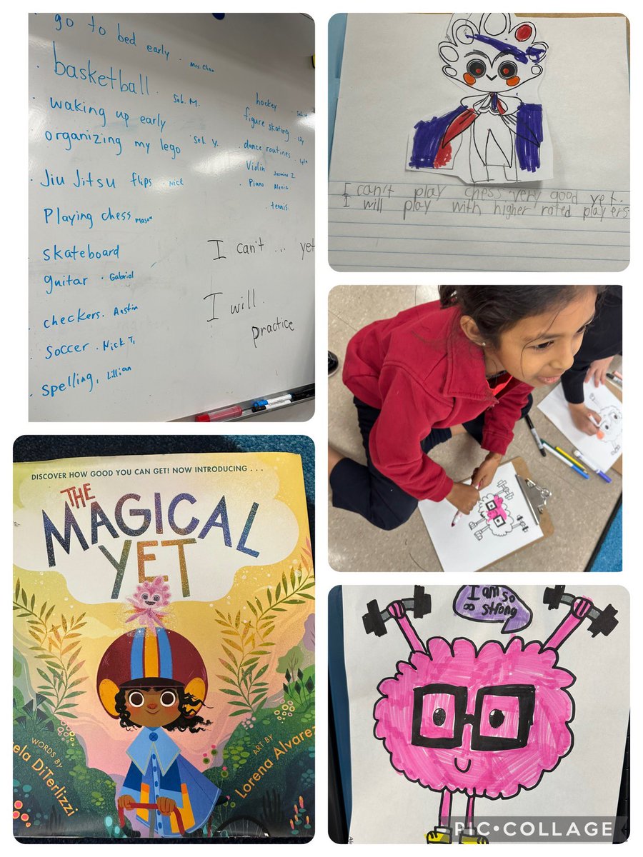 We read how the “magical yet” is always with us, to help us not to give up and to keep trying! We are stretching our brains and making them strong!