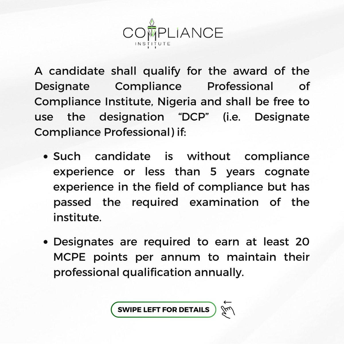 Compliance Institute, Nigeria tweet media