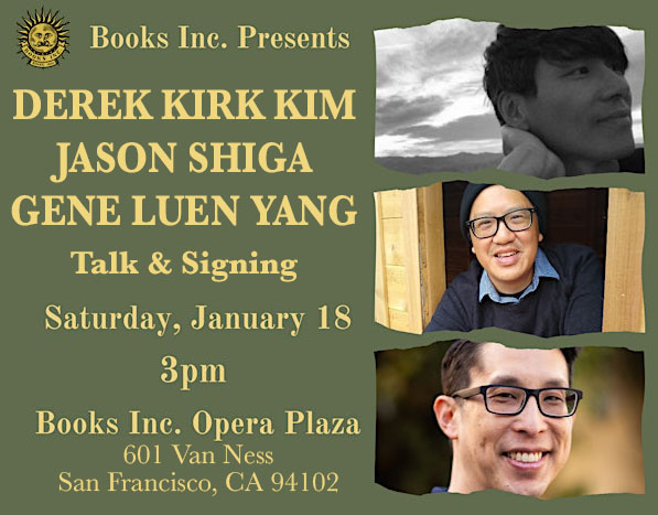 Jason Shiga (@jasonshiga) on Twitter photo jasonshiga
Hey all! Hope you can join me, <a href="/jasonshiga/">Jason Shiga</a>, along with long time cartoonist pals @derkkirkkim and <a href="/geneluenyang/">Gene Luen Yang</a> on January 18th at @booksincstores in San Francisco (Opera Plaza)! Come for the talk, then stick around for a signing.
Hope to see you there! jasonshiga
Hey all! Hope you can join me, <a href="/jasonshiga/">Jason Shiga</a>, along with long time cartoonist pals @derkkirkkim and <a href="/geneluenyang/">Gene Luen Yang</a> on January 18th at @booksincstores in San Francisco (Opera Plaza)! Come for the talk, then stick around for a signing.
Hope to see you there!