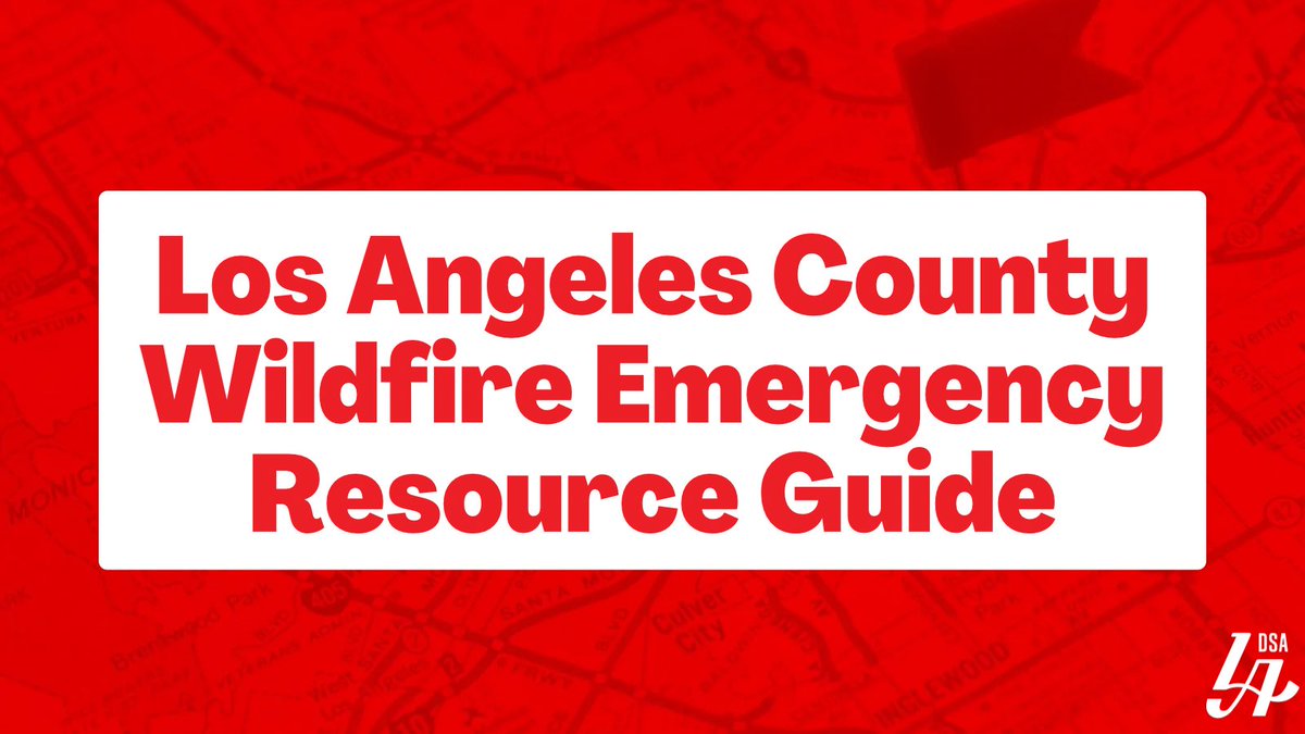 dsa_losangeles's tweet image. With climate-change turbocharged windstorms pushing wildfires into our communities, it&apos;s critical to stay alert, be prepared, and stand in solidarity. 

We’ll be be updating our  resource guide at dsa.la/emergency with news, opportunities to respond, and organize.