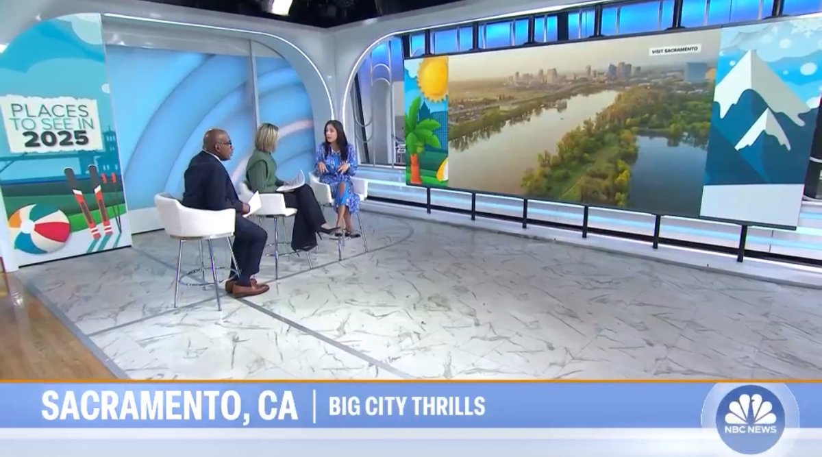We're ready for our close up! 🤩⁠
⁠
ICYMI, Sacramento was recently featured on the <a href="/TODAYshow/">TODAY</a> as part of <a href="/TravelLeisure/">Travel + Leisure</a>'s segment on "Top Travel Destinations. for 2025." 🎉 ⁠
⁠
Check out the full clip at bit.ly/4fVMesa
⁠
📸: Francisco Chavira