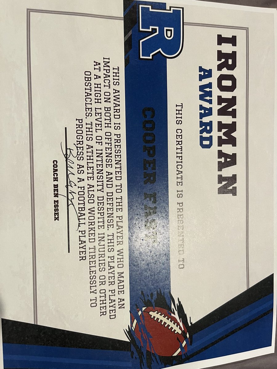 Blessed to have received Patriot League All Conference Honorable Mention and the Iron Man award for my sophmore season can’t wait to see what plans God has for me next!!