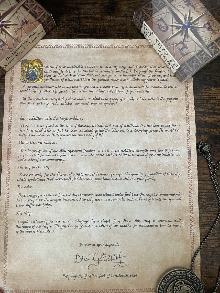 New Skyrim lore:

*Rasman the Red was first Jarl of Whiterun.

*The Whiterun horse symbol represents freedom, nobility, strength, and loyalty

*Jarl Olaf One-Eye minted commmorative coins for his defeat of Numinex

And last but not least... Balgruuf has horrible handwriting.