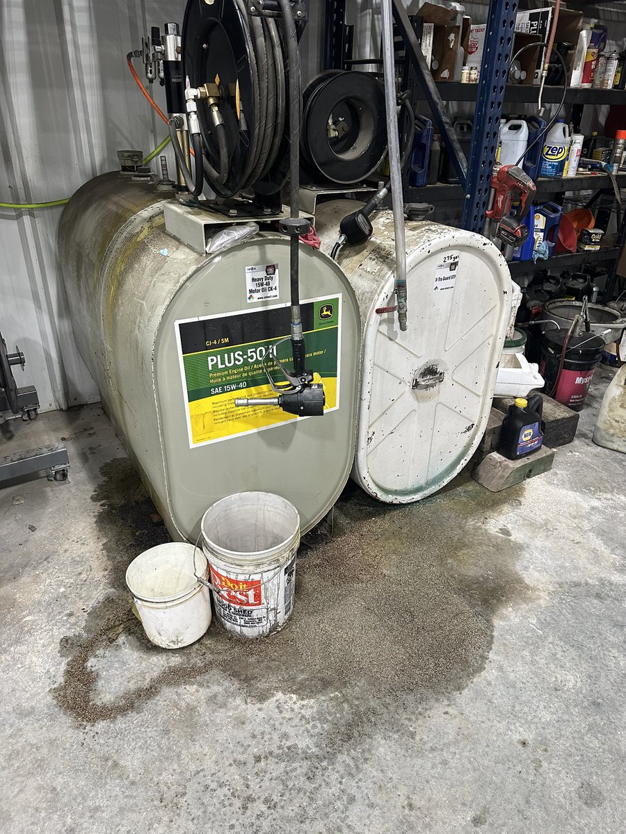 What do you all do around your bulk oil barrels? Absorbent mats? Tubs to set whole tanks down in? Tired of the constant oil slick