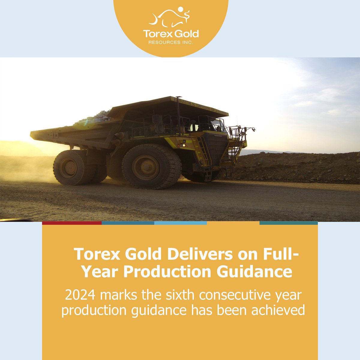 Torex reports Q4 gold production of 103,795 oz and full-year gold production of 452,523 oz, marking the 6th consecutive year the Company has achieved annual production guidance. Read more here: torexgold.com/news-and-media…