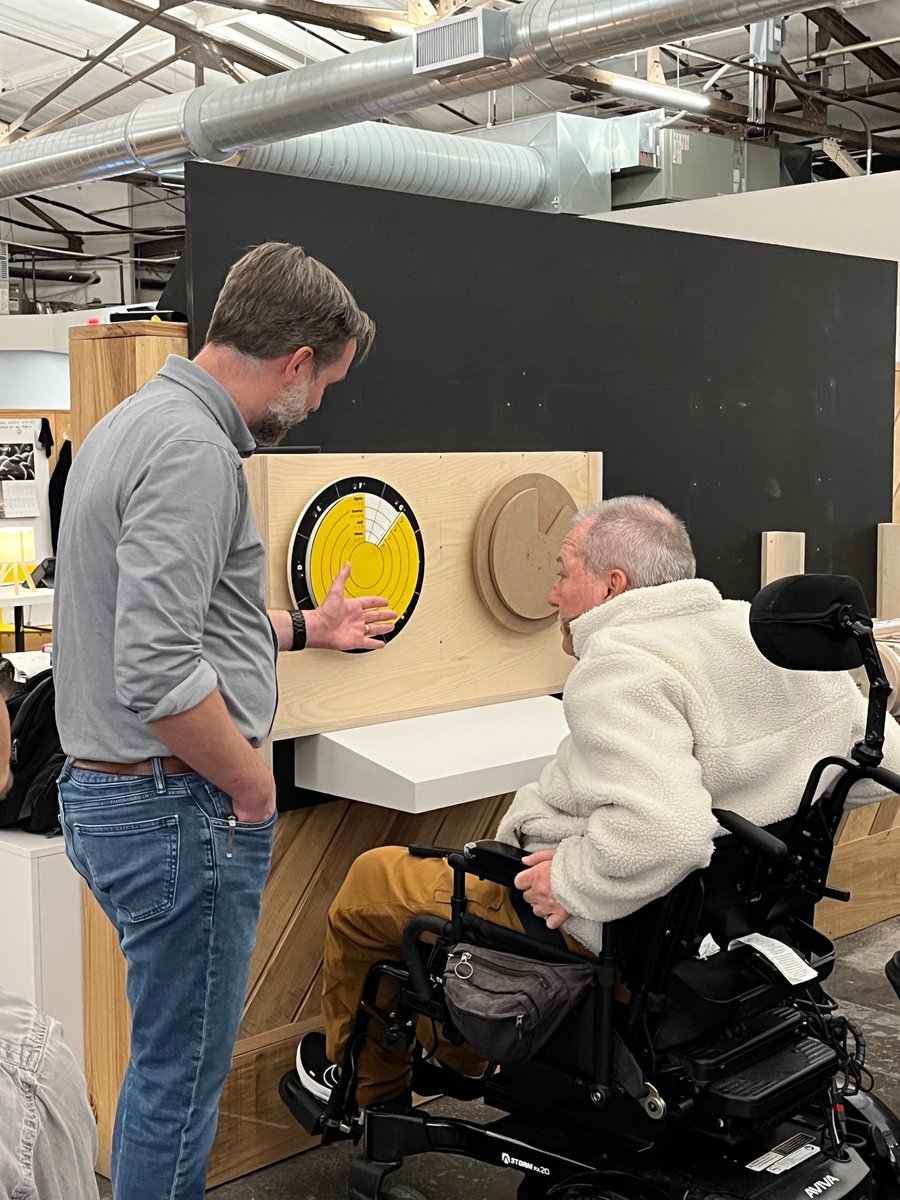 DotExperience's tweet image. Our inclusive protoyping team has been evaluating more exhibit features! In this session, they provided feedback on an element modeled after @APHfortheBlind&apos;s Music Braille Wheel, which helps teach music braille. Learn more about the Music Braille Wheel: bit.ly/46DRaha