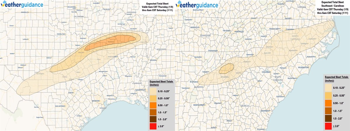 StormIntel's tweet photo. A powerful winter storm is forecast to impact portions of the Southern Plains. Lower MS Valley, and Southeast U.S. later this week with significant winter precipitation accumulations expected.  

See more details with our interactive map, outlooks, and more at https://t.co/fZ8fKMeUnl