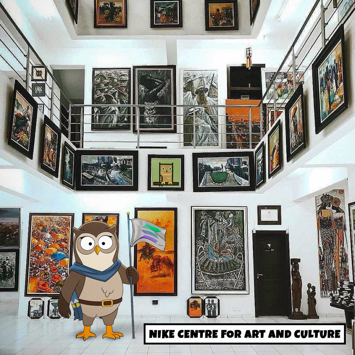 OwlsLabs's tweet photo. Hi Nigeria, ๐ณ๐ฌ ๐
Our Owls visits Nigeriaโs Nike Centre For Art And Culture, a place where culture meets creativity, just like our ecosystem. ๐ฆ
And we gifted them an Owls NFT. (somewhere out there ๐)
Where to next? ๐
๐https://t.co/3NTVgGn16Y
#Solana #SolanaNFTs #OwlsNFT https://t.co/Q4oAOy6dEt