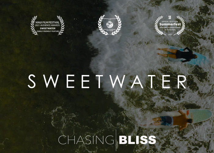 Chasing Bliss Sweetwater is a inspiring narrative following an eclectic mix of surfers, speakers, philanthropists and athletes across Hawaii, Ecuador and the USA, who have a unique connection to the water of the ocean and channel it positively into their everyday lives.

The