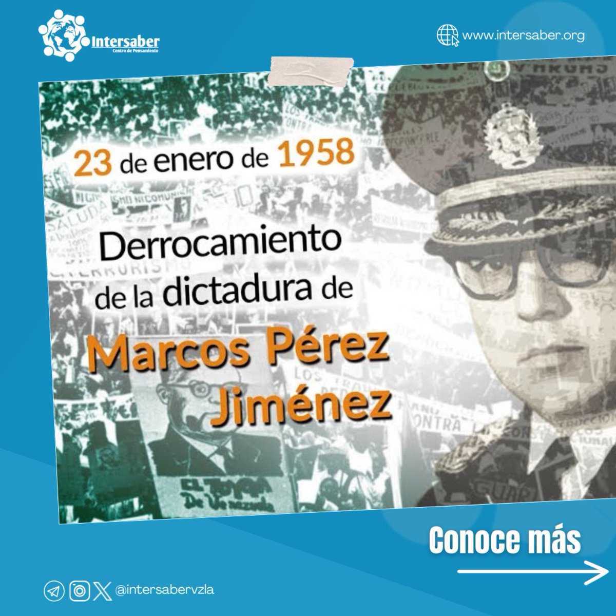 📅 67 años de la Insurrección Popular de 1958, contra la dictadura de Pérez Jiménez. Recordamos el valor de Fabricio Ojeda y los mártires que lucharon por nuestra democracia.

¡La lucha del pueblo nunca será traicionada!💪🏼✨ #23deEnero

instagram.com/reel/DFA9WLwx2…