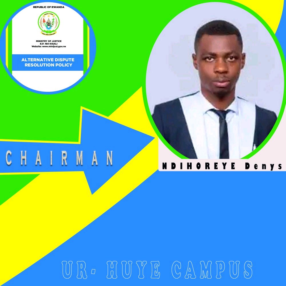 NdihoreyeD954's tweet photo. #ADRHuye Campus
#Justice Grateful for the trust and honor to lead ADR at UR Huye Campus. Together, we build bridges of peace and resolve conflicts with integrity. Here's to a brighter, fairer future! ๐ฟ๐๏ธ"
#ADRLeadership #URHuyeCampus #ConflictResolution #FutureOfADR https://t.co/obU9SIRBGY