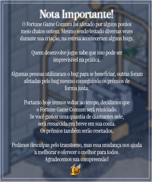 AeAHabblet's tweet photo. [Nota Importante: Fortune Game Comum 💎]

#AeAJackPot https://t.co/hF7ATvK6RO
