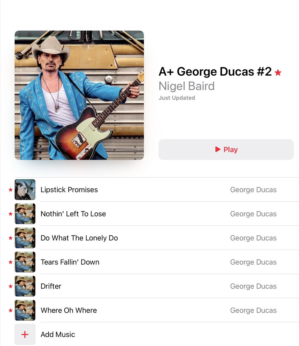 nigelbaird's tweet photo. @GeorgeDucas hey GD, just checking in, hope you’re doing great. I’m pretty proficient now playing my #georgeducas Set List #1, so I’m working on #2. Took about 6 months to work out chords/song structure and feel entirely natural playing them. I love ‘em all! https://t.co/iHxk1DiENw