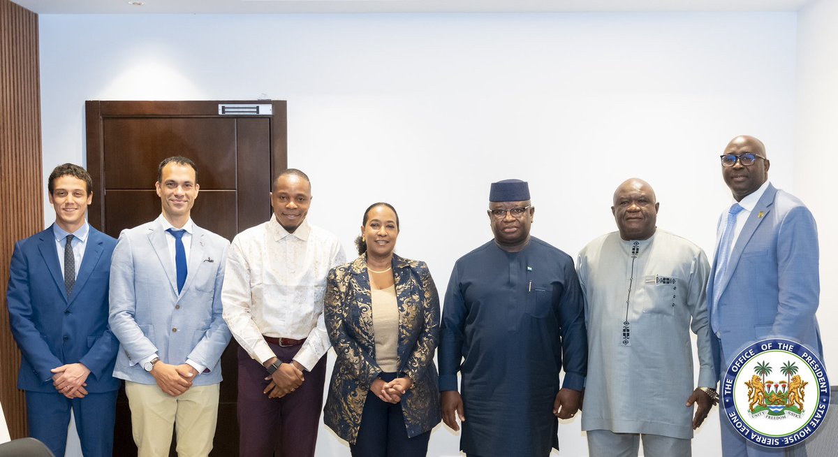 julius_maadabio's tweet photo. This morning, I had an exciting meeting with the Executive Director of the International Trade Centre, @CokeHamilton, at State House. I welcome the opening of the International Trade Centre's country office.

My administration looks forward to establishing a strong partnership with the International Trade Centre to promote engagement in key trade sectors, aiming for optimized outcomes that will benefit Sierra Leone.