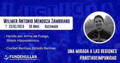 #23Ene #UnDíaComoHoy 
<a href="/FundehullanVzla/">Fundehullan Vzla</a>: ProhibidoOlvidar 🚨

Un día como hoy  23 de Enero Wilmer Zambrano fue asesinado hace 6 años por ejercer el derecho a la manifestación pacífica . El  23 de enero de 2019 en #Barinas  #AVENIDA CUATRICENTENARIA  estado #Barinas