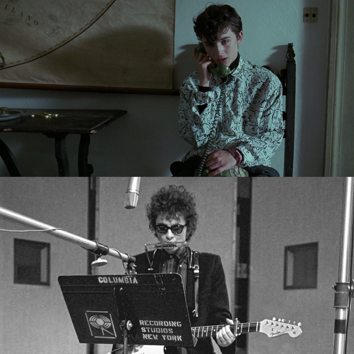 FilmUpdates's tweet photo. The Oscar-nominated performances of Timothée Chalamet

• Elio Perlman in ‘Call Me By Your Name’ (Actor in a Leading Role)

• Bob Dylan in ‘A Complete Unknown’ (Actor in a Leading Role) https://t.co/V7TA2Qz5In