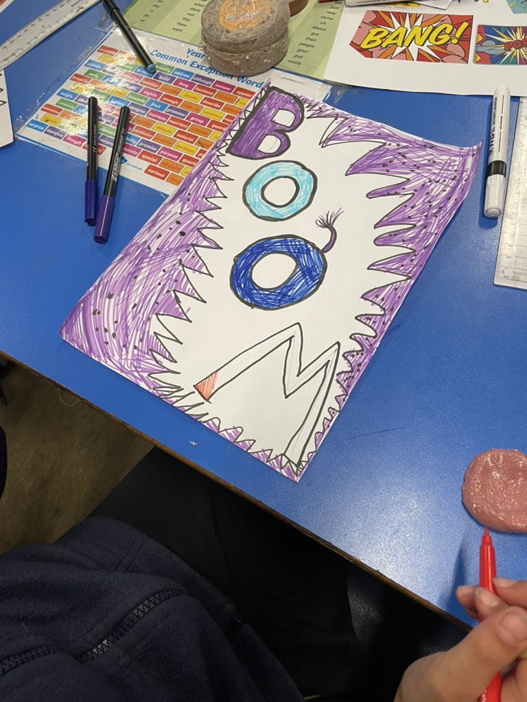 Y4 having a fab afternoon being inspired by Andy Lichtenstein’s POP art