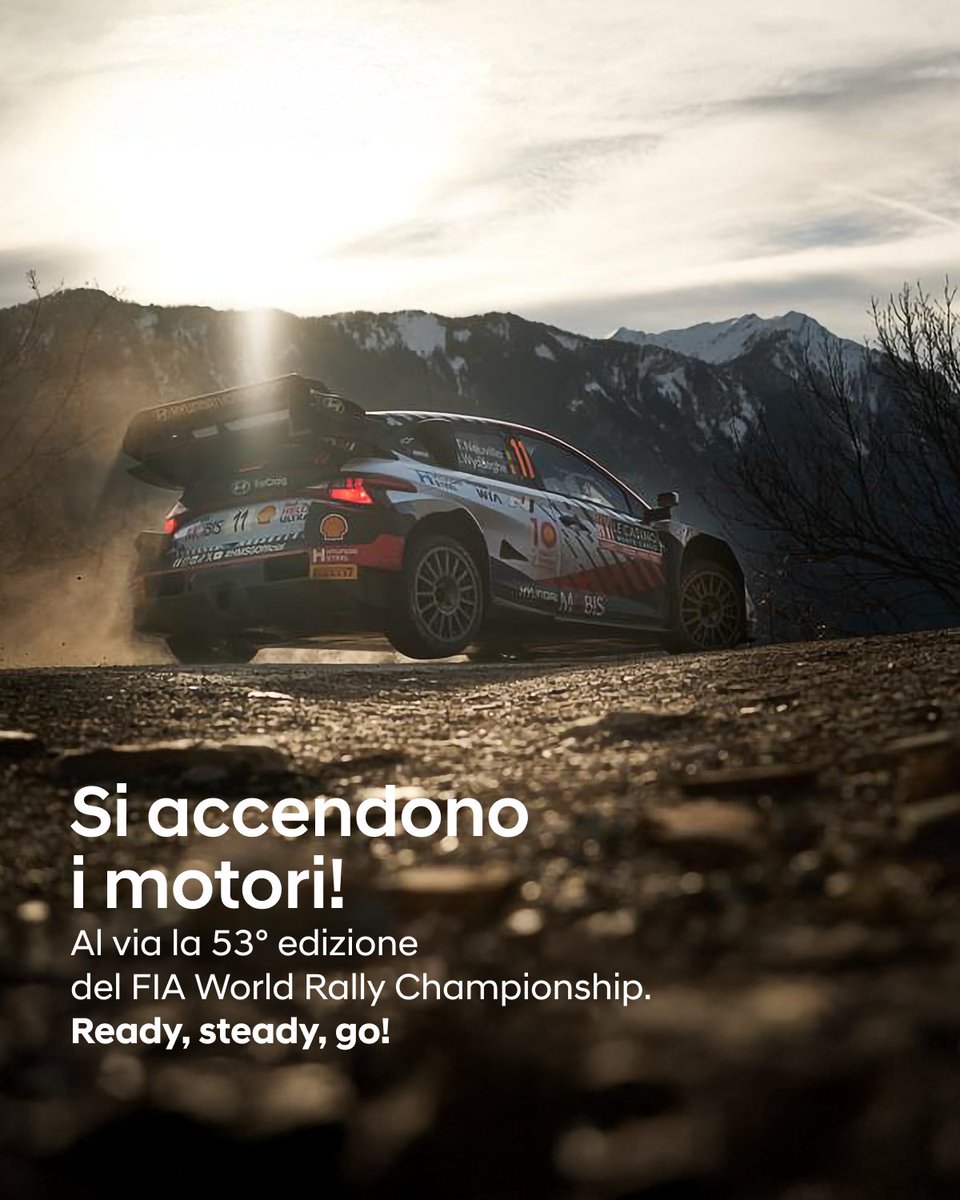 Hyundai Italia (@hyundai_italia) on Twitter photo Si accendono i motori: la competizione è ufficialmente iniziata! Parte oggi la 53° edizione del <a href="/OfficialWRC/">FIA World Rally Championship</a>, con il Rally di Monte-Carlo.
Segui il campionato e il team <a href="/HMSGOfficial/">Hyundai Motorsport</a> per non perdere neanche un momento.
#WRC2025 #HyundaiMotorsport Si accendono i motori: la competizione è ufficialmente iniziata! Parte oggi la 53° edizione del <a href="/OfficialWRC/">FIA World Rally Championship</a>, con il Rally di Monte-Carlo.
Segui il campionato e il team <a href="/HMSGOfficial/">Hyundai Motorsport</a> per non perdere neanche un momento.
#WRC2025 #HyundaiMotorsport