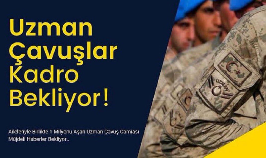 2 Milyonluk Uzman Çavuş Ailesi olarak Yiğitlerimizin yanındayız.
Bu ÇİLE son bulsun artık.!!

Vatan savunmasının sözleşmesi mi olur.!!

<a href="/RTErdogan/">Recep Tayyip Erdoğan</a> 
<a href="/dbdevletbahceli/">Devlet Bahçeli</a> 
<a href="/dijital/">Dijital</a> 
<a href="/alitilkici38/">Ali Tilkici 🇹🇷</a>
#UzmanÇavuş