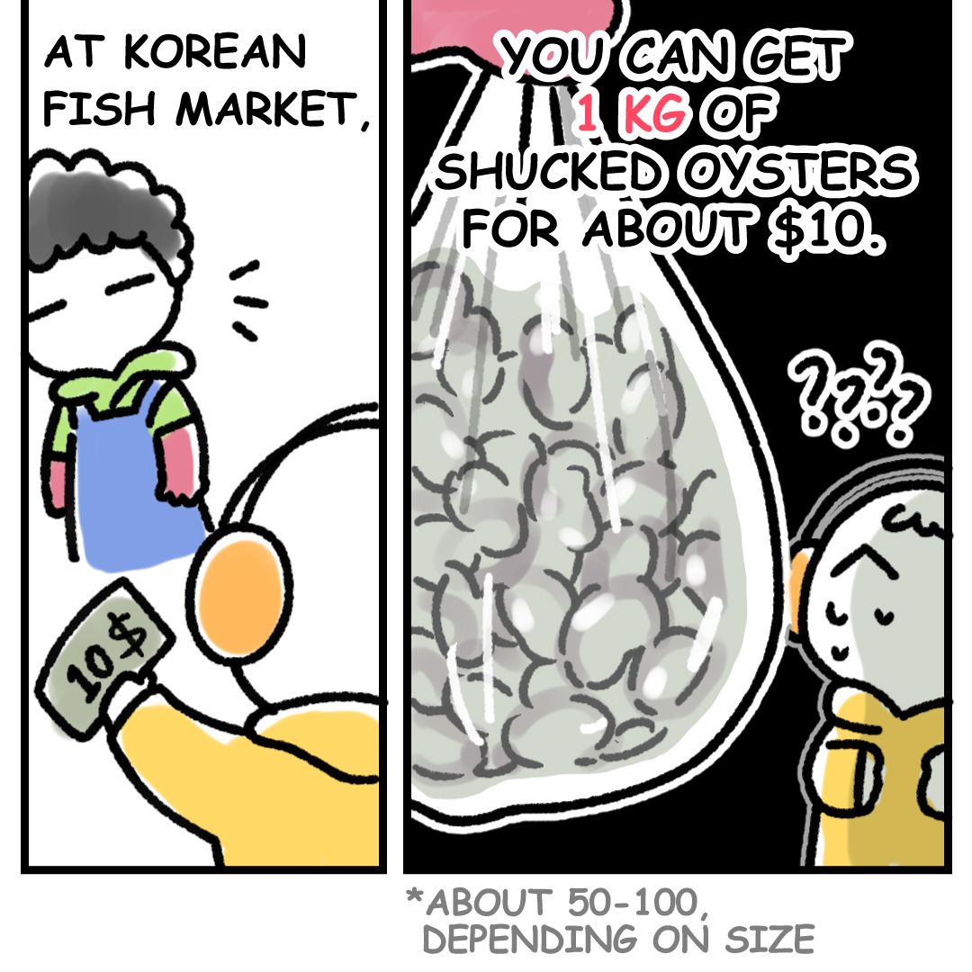 Kotact_official's tweet photo. Have you ever had oysters at a fancy oyster bar?

In Korea, fresh oysters are not just a luxury—they're an everyday treat! 🦪✨ With prices as low as $10 for 50-100 pieces, depending on size (yes, really!), you can enjoy a guilt-free feast. 😍 #KoreanFood #Oyster 

Continued in thread (4/8)
