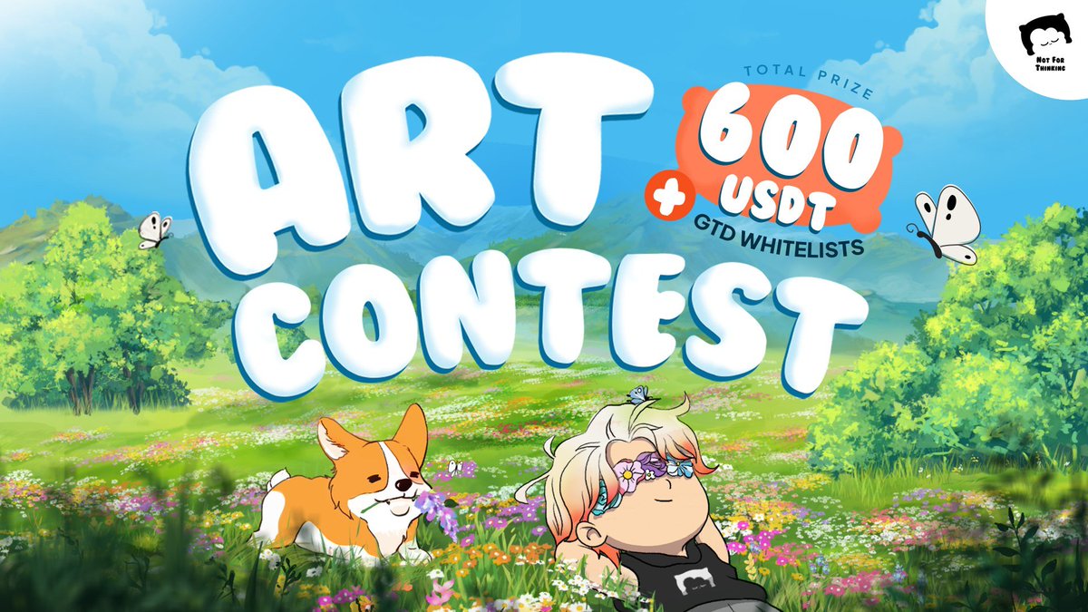 🎨 Let the vibes paint the story 

We’re calling all creators to join the NOT FOR THINKING art contest! Bring your imagination to life and show us what carefree looks like.

Prizes: 
🥇 $300 + WL (Legendary vibes) 
🥈 $150 + WL (Amazing) 
🥉 $50 + WL (Still iconic) 
🪁 10