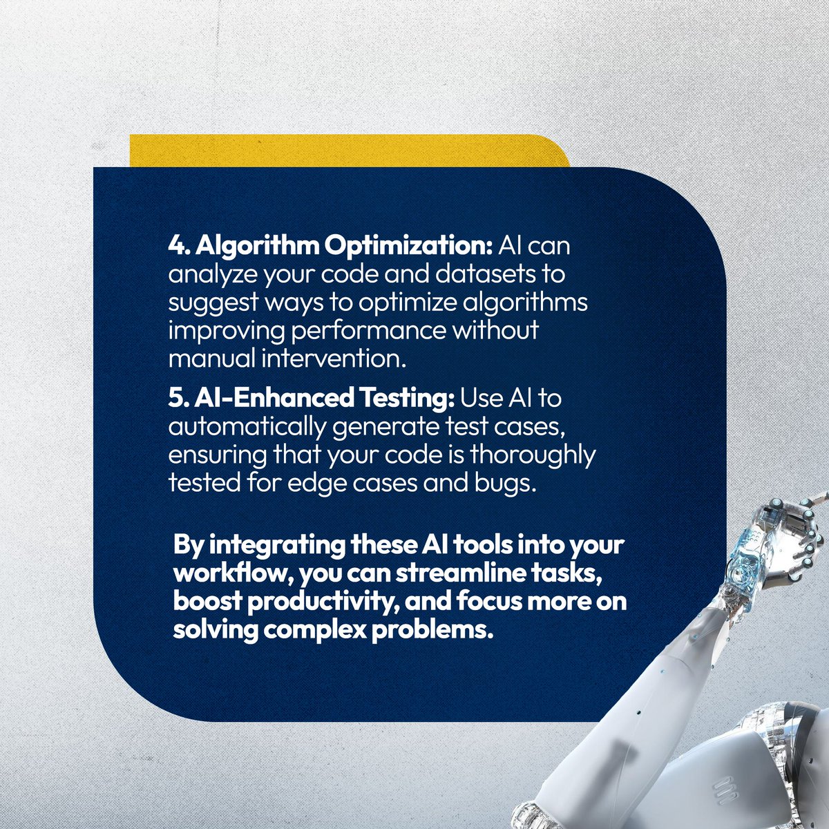johnrich_o's tweet image. AI is changing the game in tech. From writing code faster to smarter debugging and testing, these tools are here to make your workflow smoother and more efficient.

#techproductivity #smartercoding #debugging #softwaredevelopment #codingtips #aitools