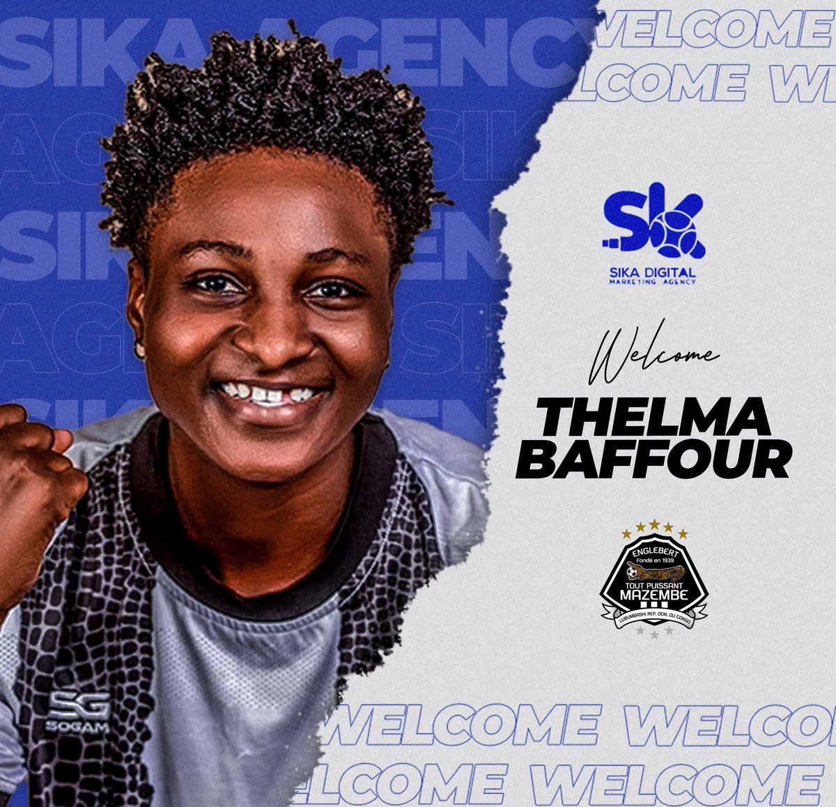 ThelmaBaffour's tweet photo. I’m excited to share that I’ve partnered with Sika Digital Marketing Agency (@SikaDMA )! 

They’ll be collaborating with me to elevate my online presence. Looking forward to this new journey together! 🙏🤗❤️ https://t.co/tsjsuL6kqd
