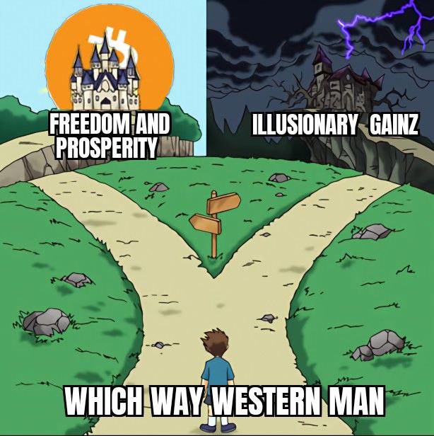 dextrade_'s tweet photo. Choose wisely: real wealth or temporary hype? 💸🏰
The Bitcoin path leads to freedom! Start your journey today on https://t.co/ZFBi6Gh2xu. 🚀
#BitcoinPath #FinancialFreedom #TradeOnDexTrade https://t.co/MqM44OQnuh