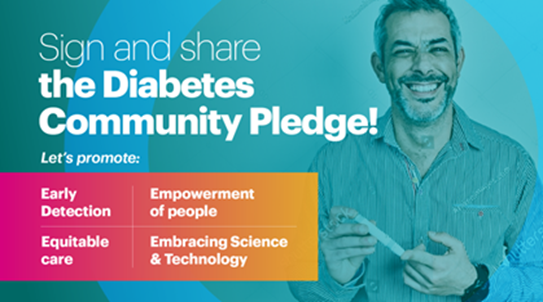 32M Europeans with diabetes need action!

💡The Diabetes Community Pledge gives 15 recommendations to focus on early detection, equitable care, empowerment, and technology.

✍️ Sign the pledge to ask our decisionmakers to improve #DiabetesCare! ➡️ bit.ly/4hIt0Zd