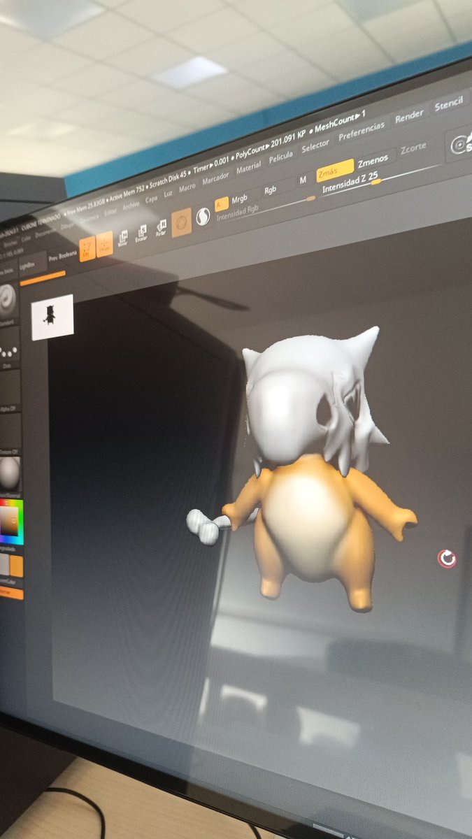 He creado esto , estoy aprendiendo zbrush , bastante divertido el programin.
