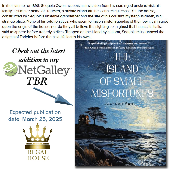 fictionophile's tweet photo. Recently added #TheIslandOfSmallMisfortunes by Jackson Kuhl to my @netgalley #TBR courtesy of @RegalHouse1 @jacksonkuhl #ForthcomingFiction #HistoricalFiction #AnticipatedRead #NetGalleyTBR #Fictionophile https://t.co/T5CS0UXNrr