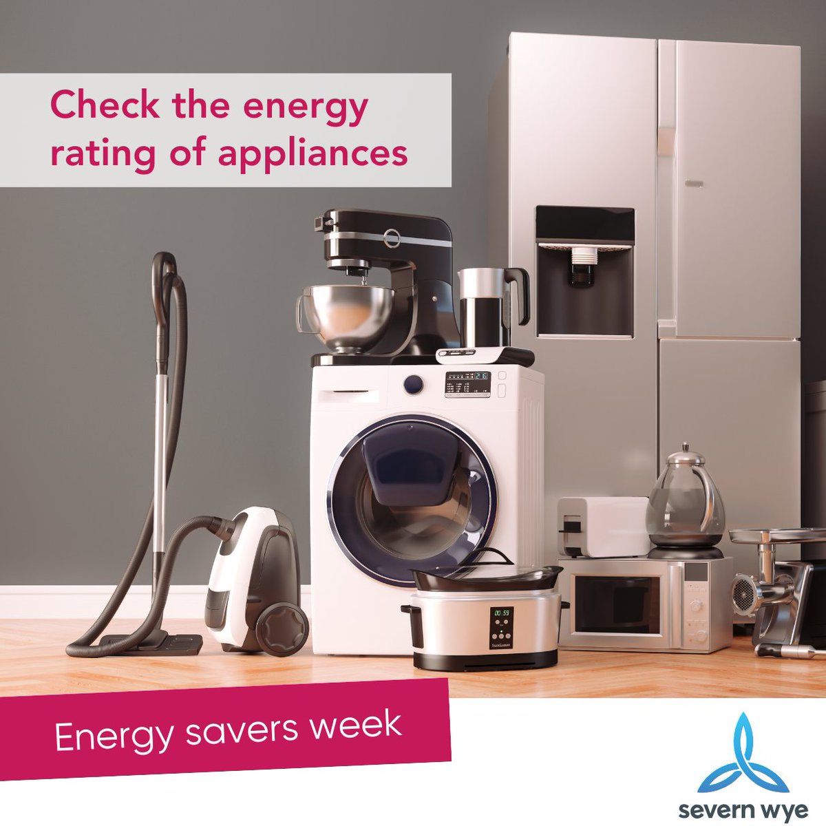 #EnergyEfficiency for appliances!

❗If you are buying new appliances e.g. dishwasher, washing machine etc check if they are  A* rated
⭐ When using appliances such as the dishwasher and washing machine, run a full load. 

severnwye.org.uk/guides
#EnergySaversWeek