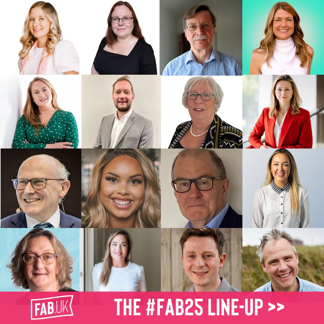 OUR 2025 LINE-UP IS HERE!

You've met our incredible headliners for the Festival of Accounting &amp; Bookkeeping (FAB) 2025: Rebecca Benneyworth, Paul Aplin and Ray McCann.

Now it's time to introduce our full #FAB25 line-up!

fab.uk/speakers-2025#…