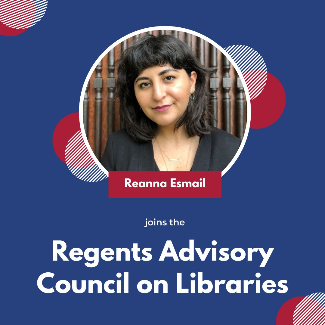 As of January 2025, the NYS Library welcomes three new members to the Regents Advisory Council on Libraries. Today we are pleased to welcome Reanna Esmail! 

For more info on incoming RAC members, please visit the NYS Library blog: buff.ly/4g1SvCO

#NYLibraries