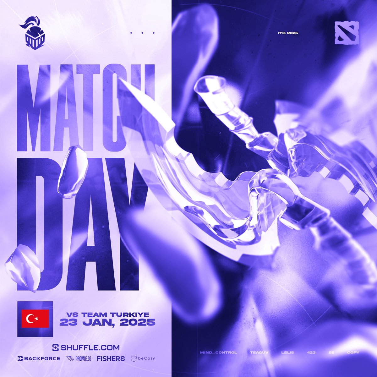 Into The Breach Esports (@itbesports) on Twitter photo We continue our adventure in <a href="/CCT_Dota/">Champion of Champions Tour DOTA 2</a>! Coming up, our opponent will be Team Türkiye!
⏰ 16:00 CET
📺 twitch.tv/cct_dota
#UpTheKnights We continue our adventure in <a href="/CCT_Dota/">Champion of Champions Tour DOTA 2</a>! Coming up, our opponent will be Team Türkiye!
⏰ 16:00 CET
📺 twitch.tv/cct_dota
#UpTheKnights