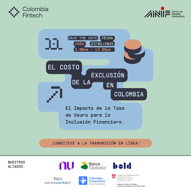 colombiafintech's tweet photo. 📷   
 1/ 🌍 La inclusión financiera transforma vidas y reduce desigualdades. En Colombia, millones aún dependen de esquemas informales como el "gota a gota". Acompáñennos a conocer los aspectos más destacados del estudio #ElCostoDeLaExclusión 🇨🇴 🧵 https://t.co/NU0PlMfX0G